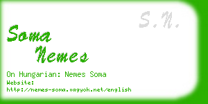 soma nemes business card